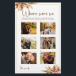Where Were We Game Fall Pampas Grass Couple Photo<br><div class="desc">Where Were We Game Fall Pampas Grass Couple Photo Enjoy your bridal shower or bachelorette party with this customisable game card! Watercolor tropical bouquet with dry pampas This fun bridal shower game is a great way to learn more about the couple before their big day. HOW TO PLAY -Select ten...</div>
