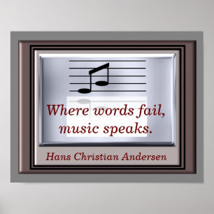 Where word fail -- Music quote - art print