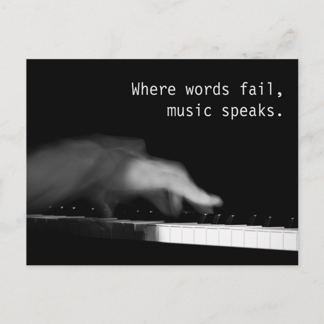 Where words fail, music speaks. Art Photograph Postcard (Front)