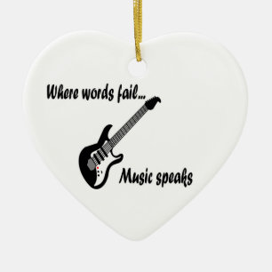 Where Words Fail, Music Speaks Ceramic Tree Decoration