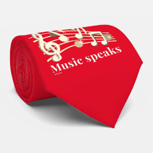 WHERE WORDS FAIL MUSIC SPEAKS inspirational gift   Tie