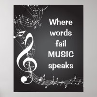 Where Words Fail MUSIC speaks Inspirational Quote