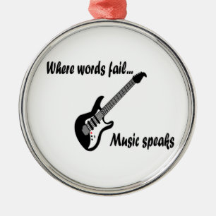 Where Words Fail, Music Speaks Metal Tree Decoration