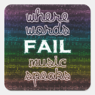 Where Words Fail, Music Speaks Stickers