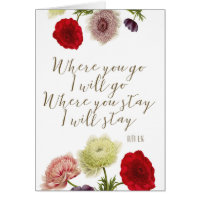 Where you go I will go quote greeting card