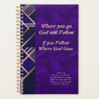 Where you Go Purple Marble Monthly Planner