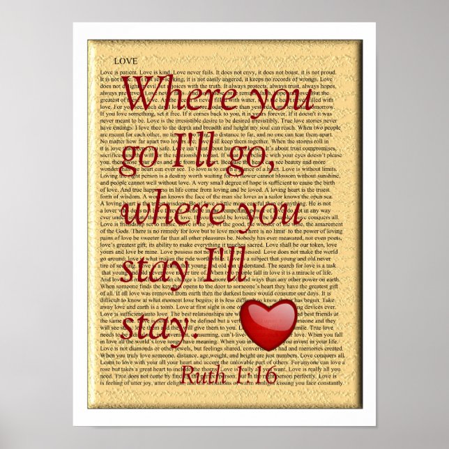 Where you stay - Ruth 1:16 - poster print (Front)