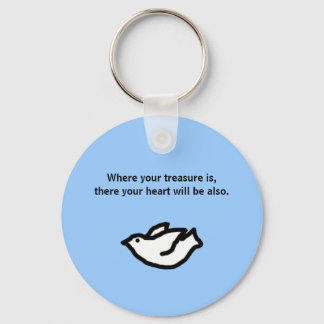 Where your treasure is,there your hear... key ring