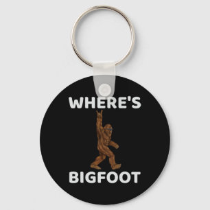 Wheres Bigfoot For Men - Fun Sasquatch Men Key Ring