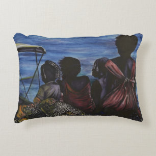 Where's Daddy? Harbour Island, Bahamas Decorative Cushion