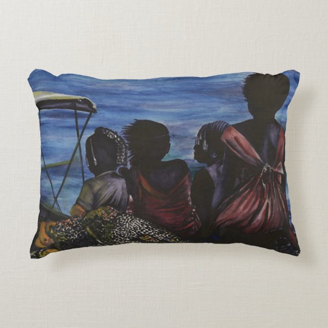 Where's Daddy? Harbour Island, Bahamas Decorative Cushion (Front)