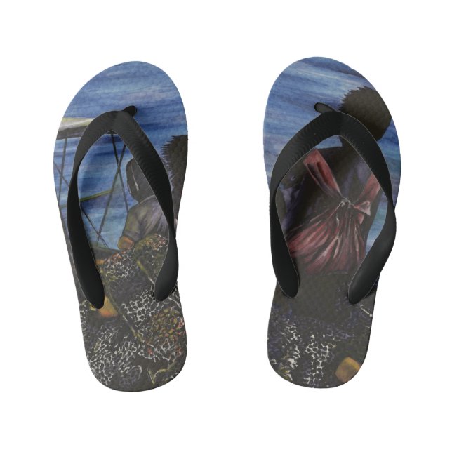 Where's Daddy? Harbour Island Kid's Flip Flops (Footbed)
