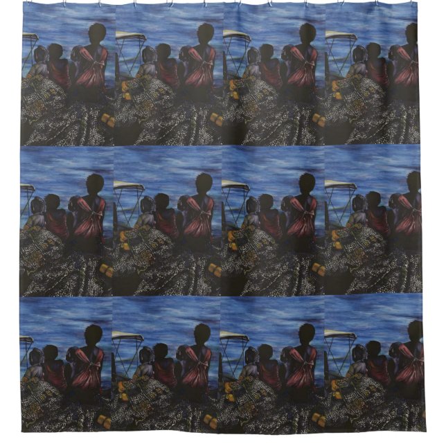 Where's Daddy? Harbour Island Shower Curtain (Front)