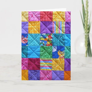 "Where's Kitty?" Patchwork Greeting Card