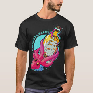 Where's Kraken Octopus Sea Animal Tentacles Octopu T-Shirt