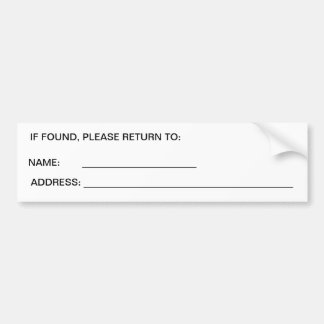 Where's My Car? Bumper Sticker