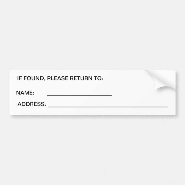 Where's My Car? Bumper Sticker (Front)