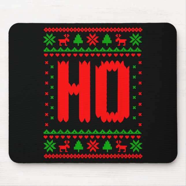 Where's My Ho At_ Ho Merry Christmas Holiday Coupl Mouse Mat (Front)