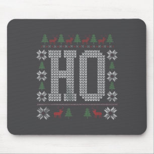 Where's My Ho At_ Ho Merry Christmas Holiday Coupl Mouse Mat