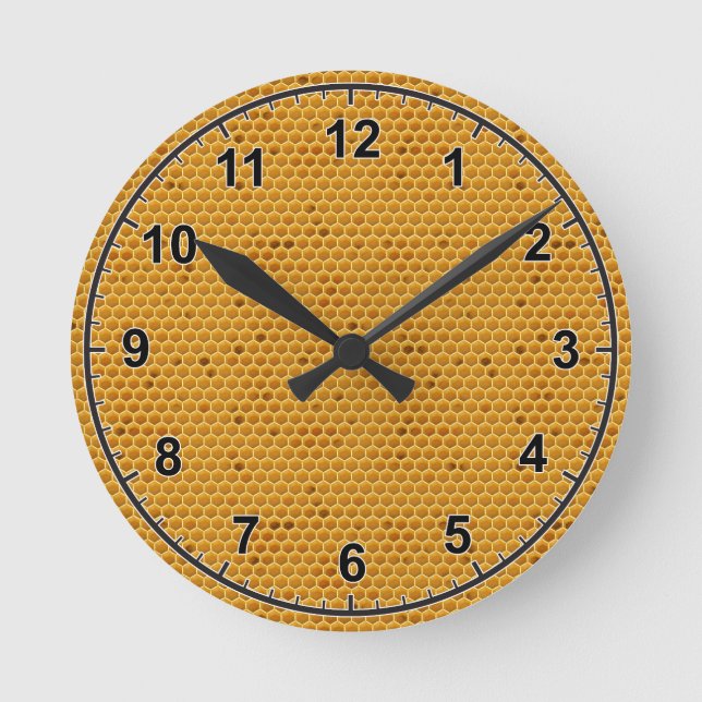 Where's My Honey Round Clock (Front)