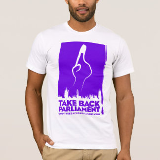 Where's my Vote? Men's White t-shirt, just front T-Shirt