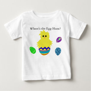 Where's the Egg Hunt Colourful Chick Eggs Baby T-Shirt