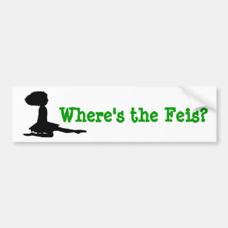 "Where's the Feis?" Irish Dance Bumper Sticker