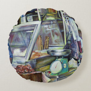 Where's the Fish Head Curry? Singapore Round Cushion