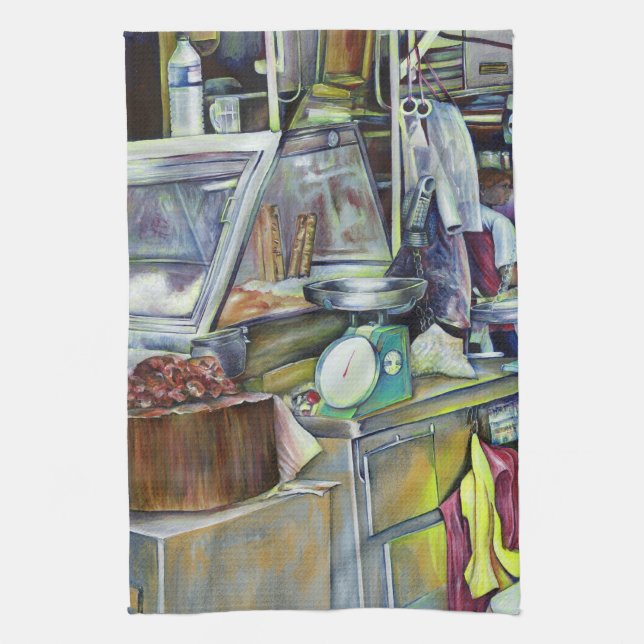 Where's The Fish Head Curry? Singapore Tea Towel (Vertical)