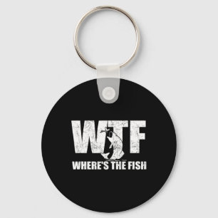 Where's The Fish Mens Funny Fishing Gifts Fathers  Key Ring