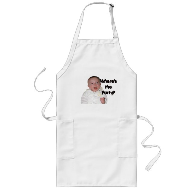 Where's The Party? Long Apron (Front)