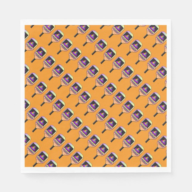 Where's The Pickleball Orange  Napkin (Front)