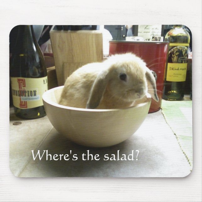 Where's the salad? mouse mat (Front)