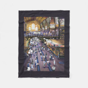 Where's the Water Closet? Budapest Fleece Blanket