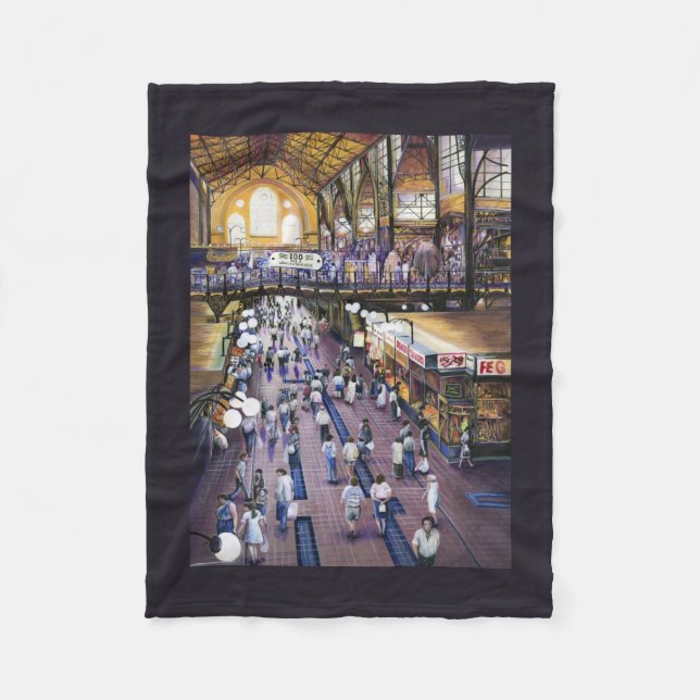 Where's the Water Closet? Budapest Fleece Blanket (Front)