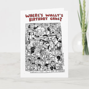 Where's Wally's Birthday Cake Card
