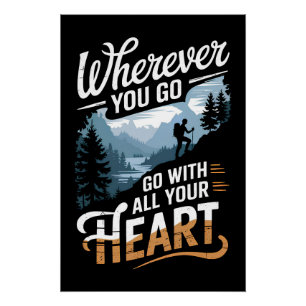 Wherever you go, go with all your heart poster