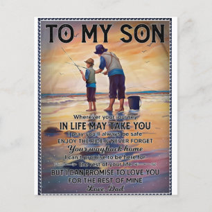 Wherever Your Journey In Life-Fishing Dad To Son Flyer