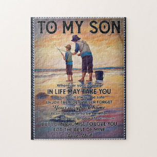 Wherever Your Journey In Life-Fishing Dad To Son  Jigsaw Puzzle