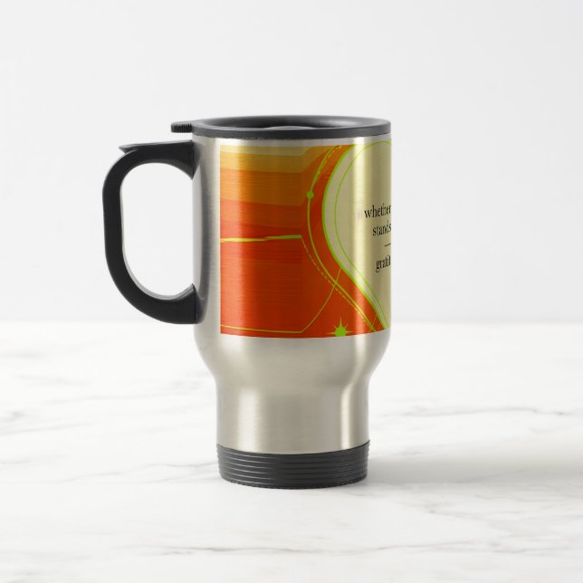 Whether the Sun Sets or Stays | Love & Gratitude Travel Mug (Left)