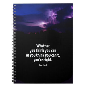 Whether You Think You Can Motivational Quote Notebook