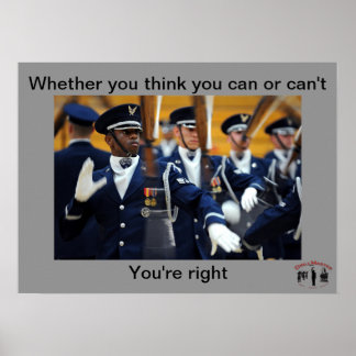 Whether you think you can or can't poster