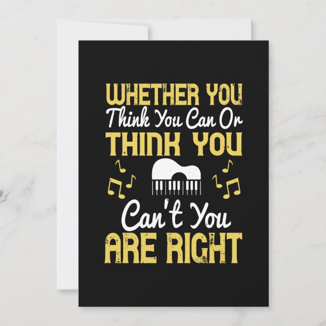 Whether You Think You Can Or Think You Can'T Save The Date (Front)