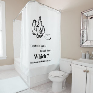 Which came first ? shower curtain