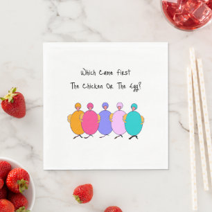 Which Came First The Chicken or The Egg  Napkin