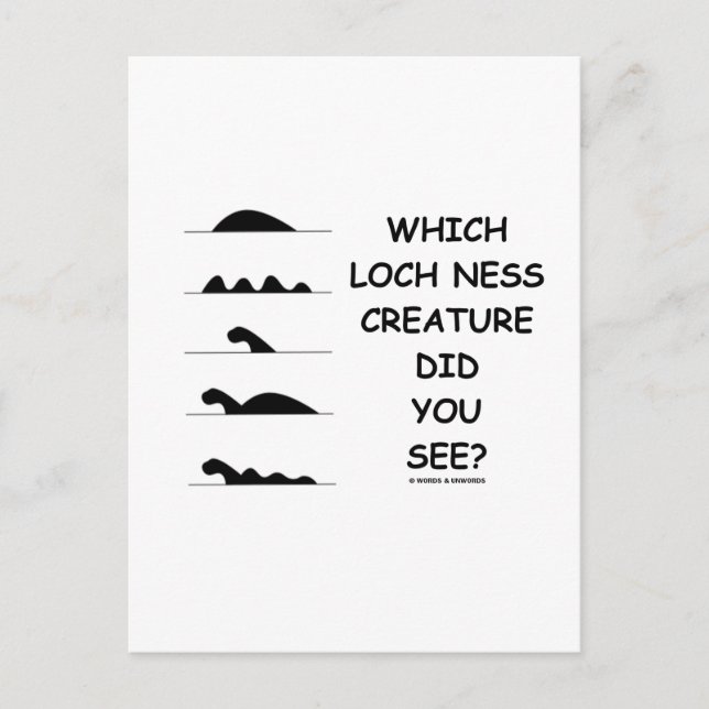 Which Loch Ness Creature Did You See? Postcard (Front)