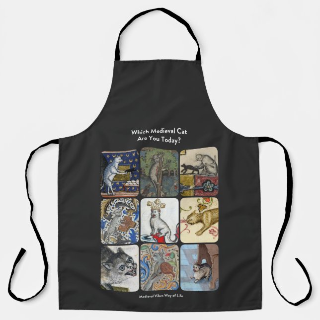Which Mediaeval Cat Are You Today? - Hilariously A Apron (Front)