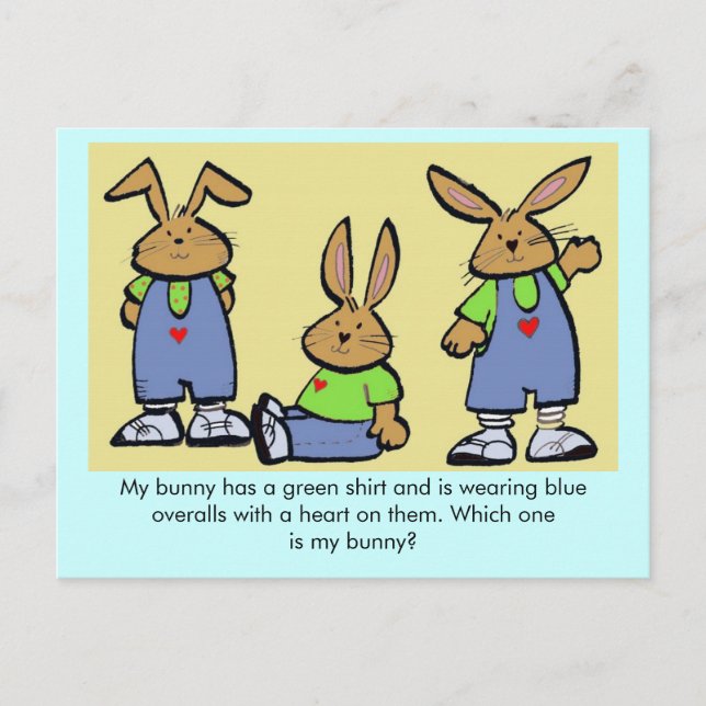 Which One is My Bunny? Postcard (Front)