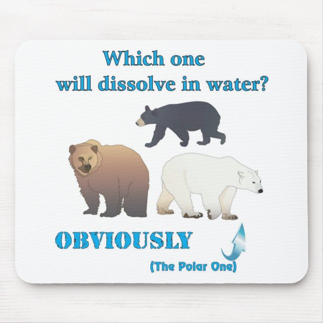 Which one will dissolve in water Polar Chemistry Mouse Mat (Front)