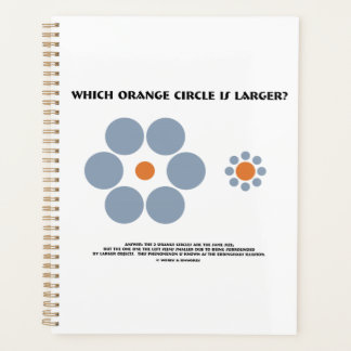 Which Orange Circle Is Larger? Ebbinghaus Illusion Planner